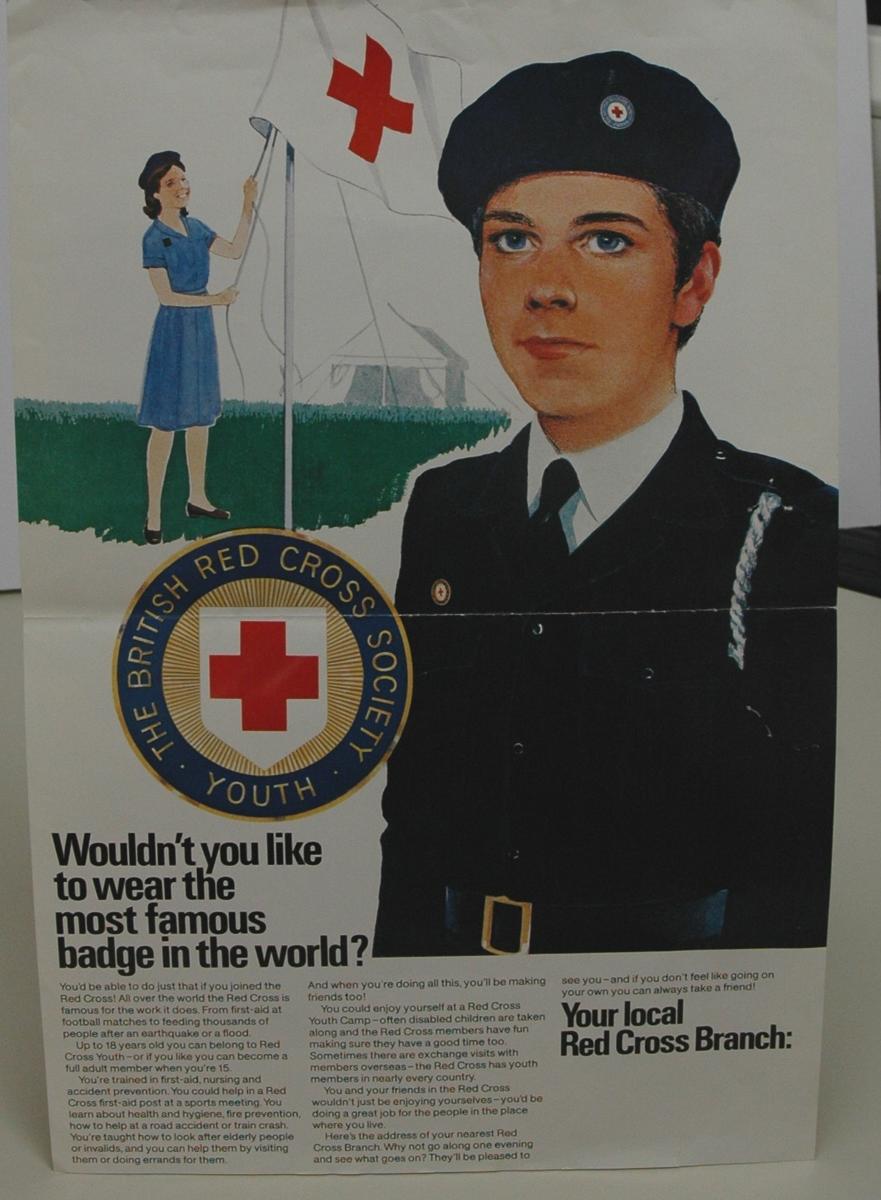 Colour Poster Recruitment Poster For British Red Cross Society Youth