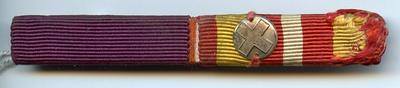 Ribbon bar for the MBE and Voluntary Medical Services medal
