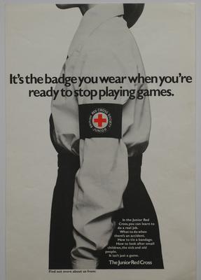 Recruitment poster for the Junior Red Cross