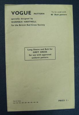 Norman Hartnell designed paper pattern