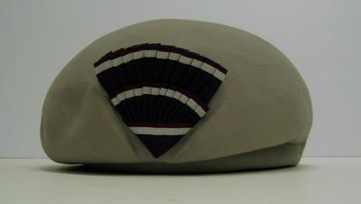 Officer's grey beret with cockade (probably for tropical use).