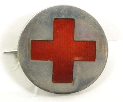 badge issued to VADs at Llwynpia Red Cross Hospital, Glamorgan, Wales