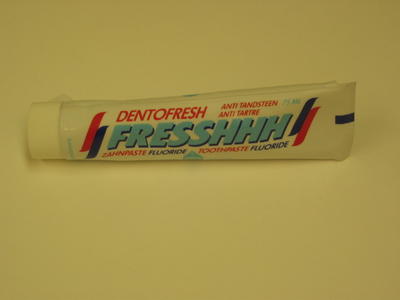 tube of 'Freshhh' toothpaste