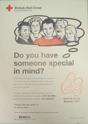 Poster advertising the Care in Crisis Award.