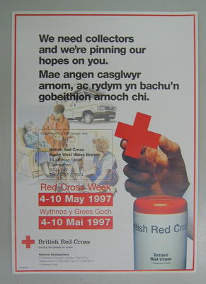 Red Cross Week 4-10 May 1997 poster (Welsh version)