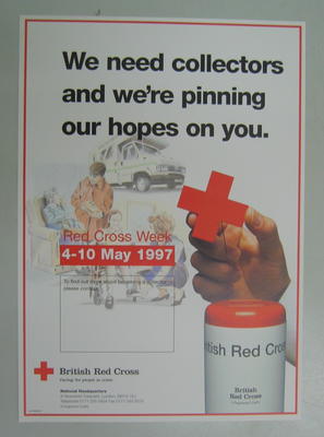 Small poster advertising Red Cross Week 4-10 May 1997