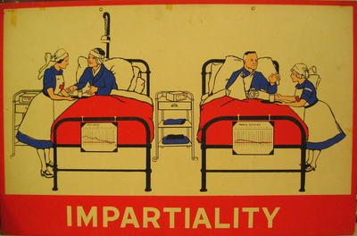 One of a set of Junior Red Cross posters: Impartiality