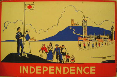 One of a set of Junior Red Cross posters: Independence