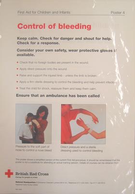 Poster: Poster 1 First Aid for Children and Infants - Control of bleeding.