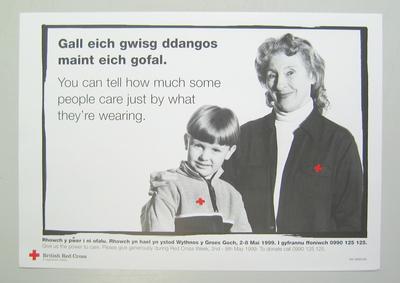 poster advertising Red Cross Week, 2nd-8th May 1999