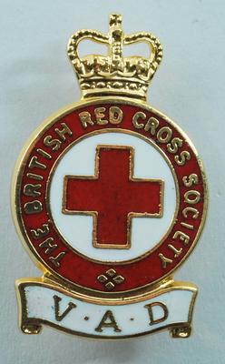 The British Red Cross Society VAD badge