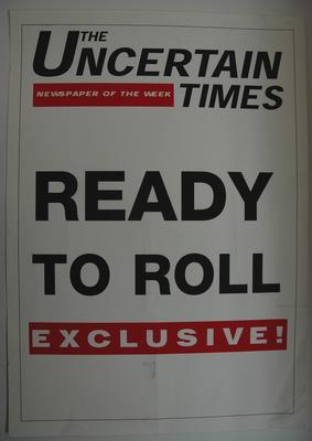 Poster produced for Red Cross Week 2003: The Uncertain Times