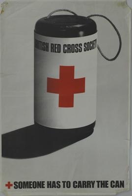 fundraising poster: 'Someone has to carry the can'