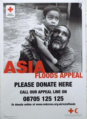 Poster produced for the Asia Floods Appeal, 2004