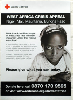 poster produced for the 'West Africa Crisis Appeal'