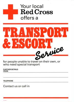 poster advertising the Transport & Escort Service