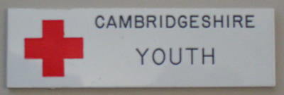 Plastic Ralform identification badge with emblem: CAMBRIDGESHIRE YOUTH