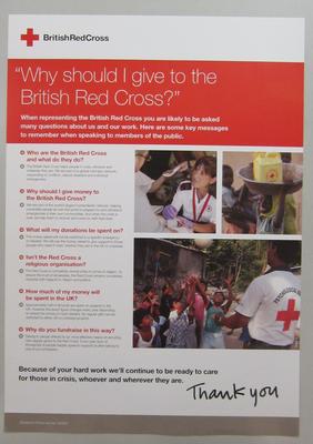 poster: Why should I give to the British Red Cross?
