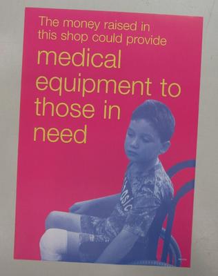 poster to be used in British Red Cross shops