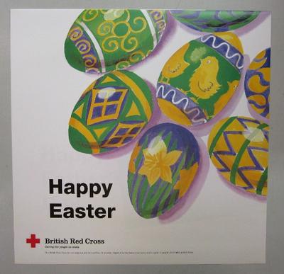 Poster to be used in British Red Cross shops.