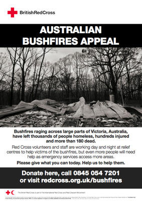 Australian Bushfires Appeal poster (UK version)