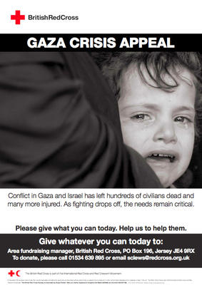 Gaza Crisis Appeal poster (Jersey version)