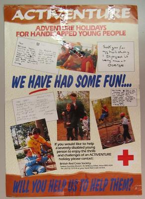 poster advertising adventure holidays for handicapped young people; Printed Docs (museum)/poster; 2817/10