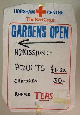 poster used at an Open Garden event