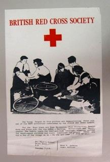 Poster advertising the Junior Red Cross Cadets