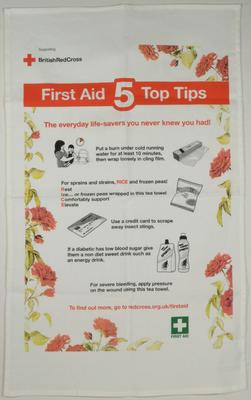 First Aid Tips tea towel