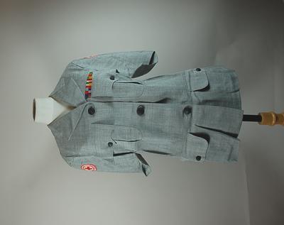 Ladies linen Tropical short sleeved jacket, grey.; Uniforms/jacket; 3055/44(a)