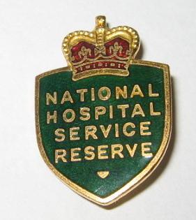 National Hospital Service Reserve badge, belonging to Mrs K Yorke