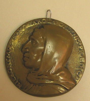plaque of Hieronimus Savonarola Ordinis Praedica
