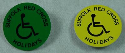 'Suffolk Red Cross Holidays' badge