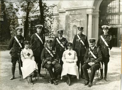 County of Gloucester Red Cross team at British Empire Exhibition in Wembley; 2431/1