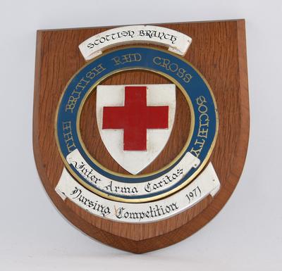 Trophy Shield: Scottish Branch British Red Cross Society Nursing Competition in 1971
