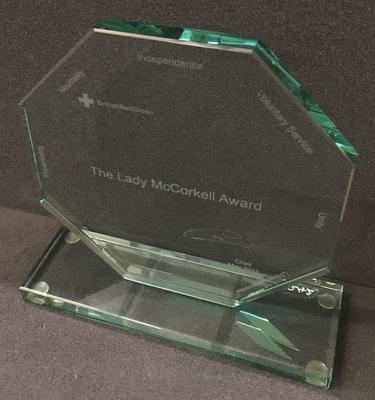 The Lady McCorkell Award shield