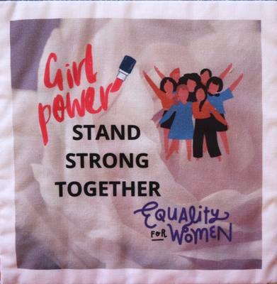 EmpowHER quilt, patch 18; Uniting Communities Org youth group; Textiles/quilt; 3327.18