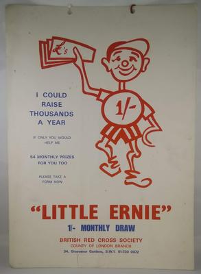 'Little Ernie' monthly draw promotional poster