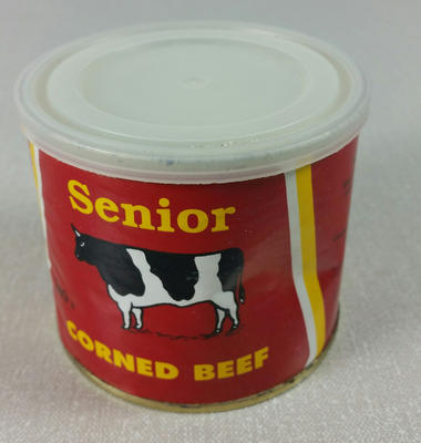 Tin of corned beef from the Netherlands; Relief Work/food relief; H/PAR/2009/2