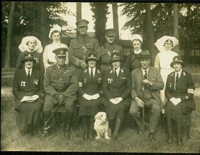 photograph of a group of men and women at a VAD Camp at Osborne, Isle of Wight