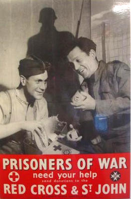 Poster produced by the British Red Cross Society and the Order of St John to appeal for funds for Prisoners of War.