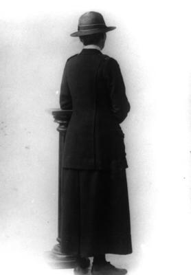 Rear view of women's outdoor uniform