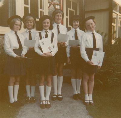 Group of Six Young Cadets holding Certificates