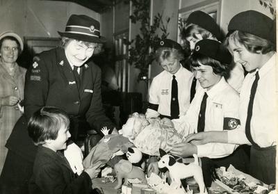 Surrey Divisional Director and Cadets at Toy Stall at a Fair