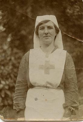 Rita Spence in VAD indoor nursing uniform
