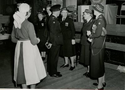 Inspection and Display [in Church Hall after Parade] from the Farnham Division, Surrey