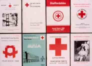 A group of British Red Cross publications pictured together