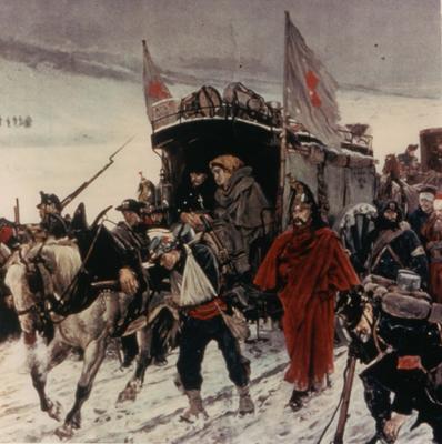 Reprint of a painting of the Franco-Prussian War by Edouard Castres