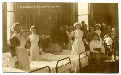 Patients and staff at Early Bank Red Cross Hospital in Stalybridge, Cheshire